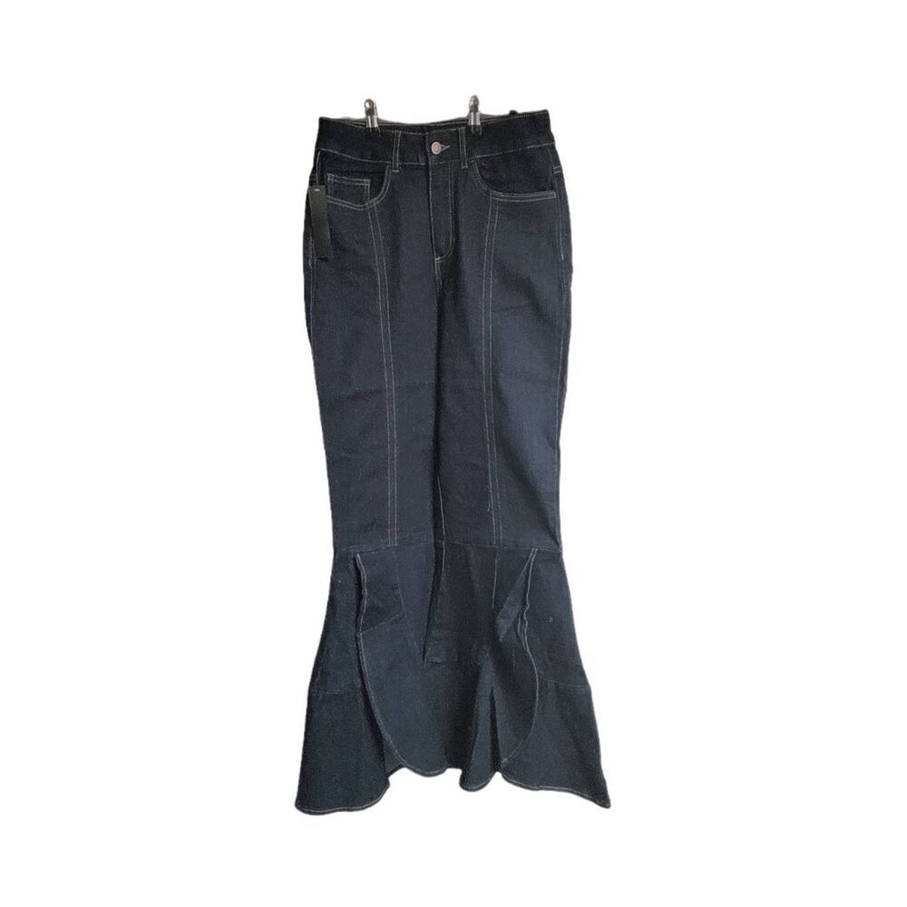 NWT~VENUS FASHION Indigo Flare Slit Hem Jeans Sz 10